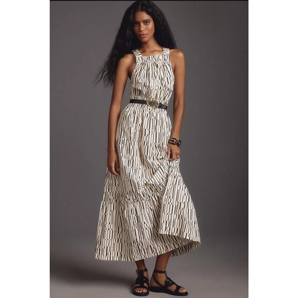 NWT Anthropologie The Somerset Maxi Dress: Poplin Halter Edition $168 X-SMALL - Picture 1 of 7